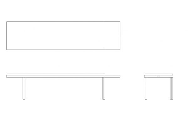 Banc MAYA | Igusa / Acier – Image 5
